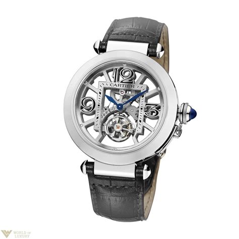 Cartier Pasha Flying Tourbillon Skeleton Dial 18 kt White